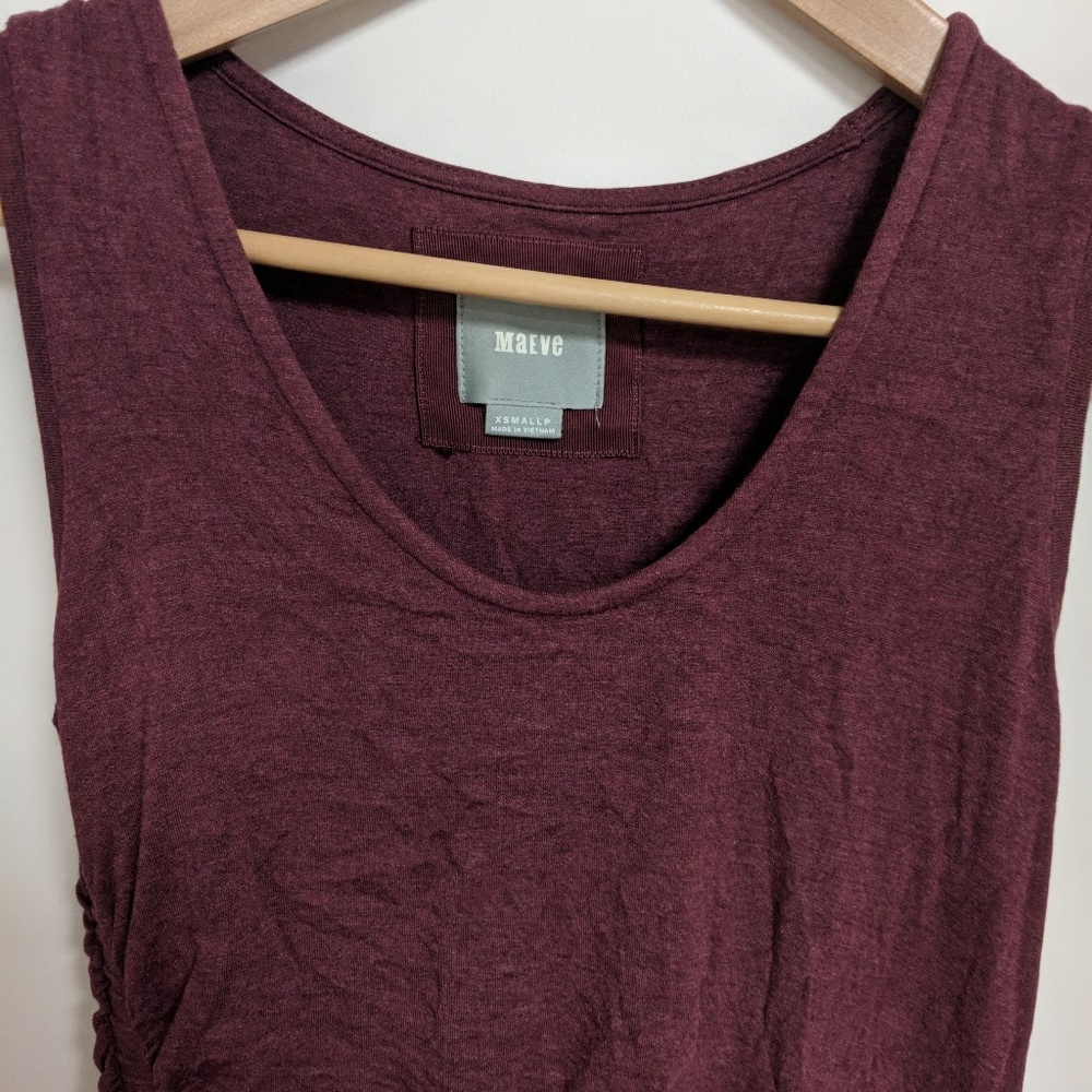 Maeve burgundy cotton Anthropologie dress